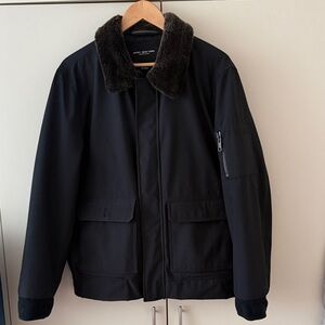 Marc New York Men’s Bomber/Flight Jacket with Faux Fur Collar - Size M